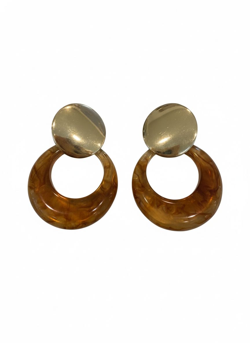 The Crimson Eclipse Drop Earrings