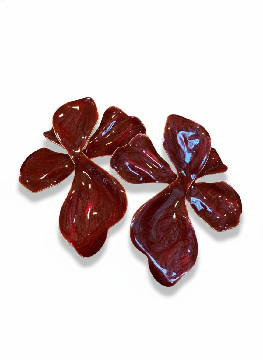 Burgundy Bloom Earrings