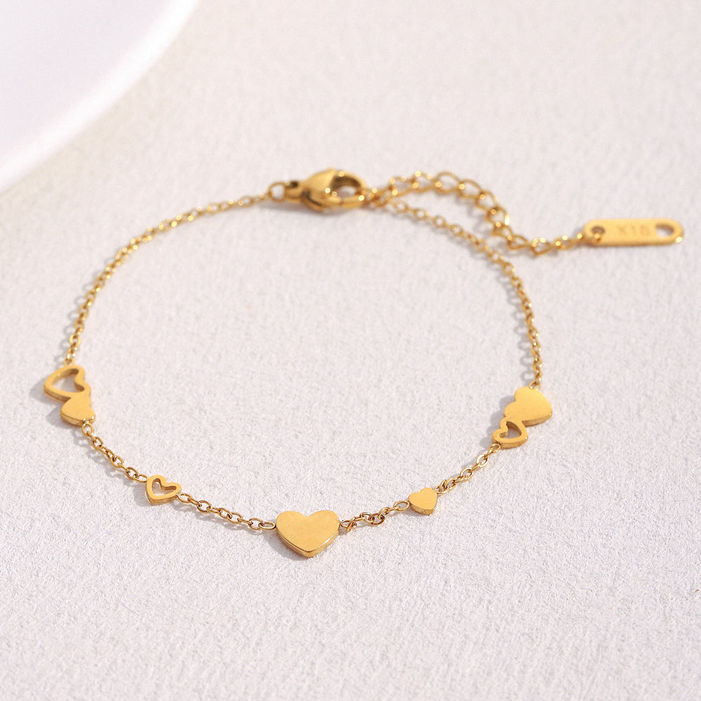 Dreamshow Dainty Heart Chain Bracelet