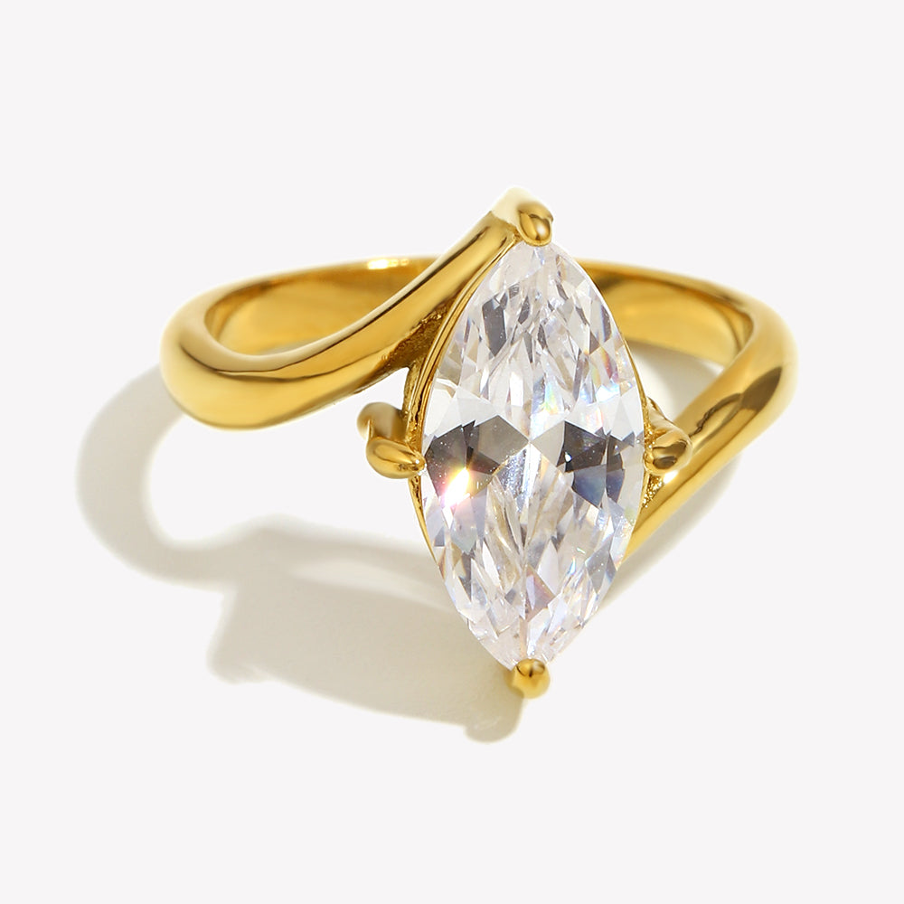 Dreamshow Horse Eye Zircon Jewelry Engagement Ring