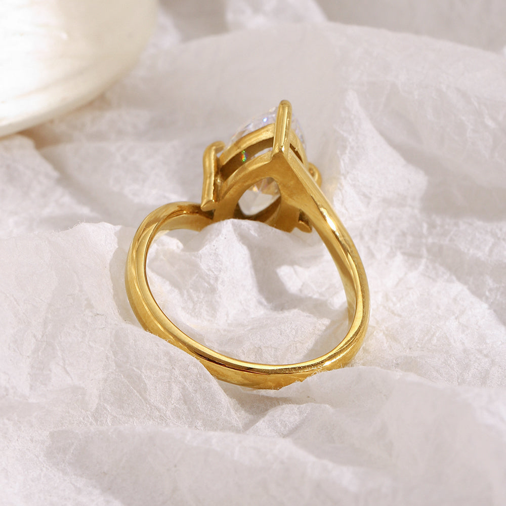 Dreamshow Horse Eye Zircon Jewelry Engagement Ring