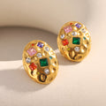 Dreamshow Shining Zircon Jewelry Oval Fashion Stud Earrings