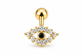 Gold Diamond Marquise Cluster Stud
