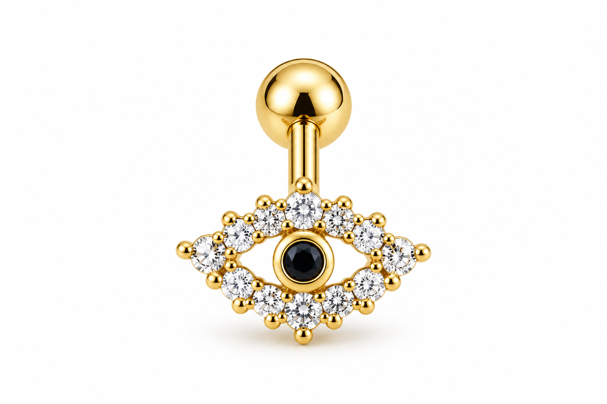 Gold Diamond Marquise Cluster Stud