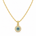 Gold Evil Eye Pendant Necklace