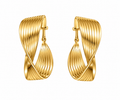 Intricate Gold Wire-Wrapped Hoop Earring