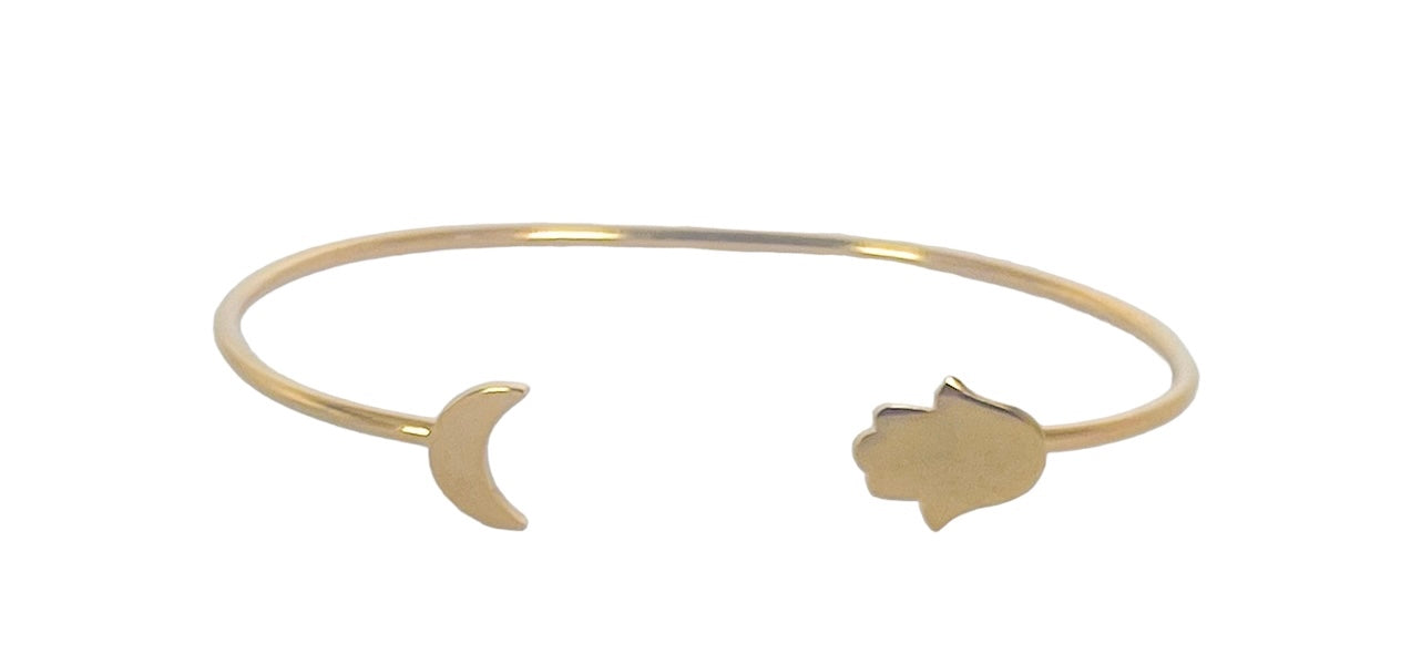 Hamsa & Crescent Moon