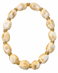 Polished Ivory Marble Beaded Necklace