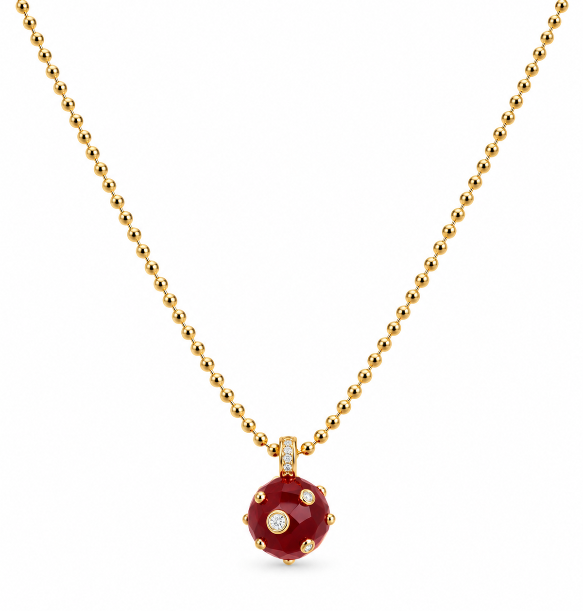 Emerald Art Deco Gold Necklace