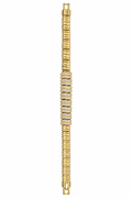 Vertical Gold Bracelet with Diamond Accents