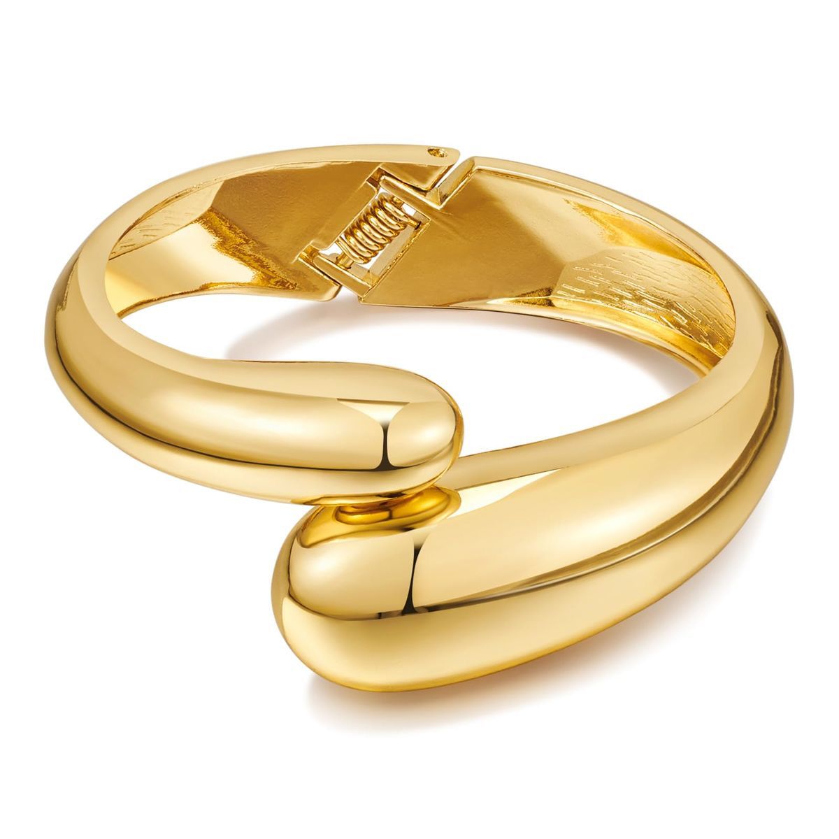 Fluid Contour Hinged Statement Bracelet