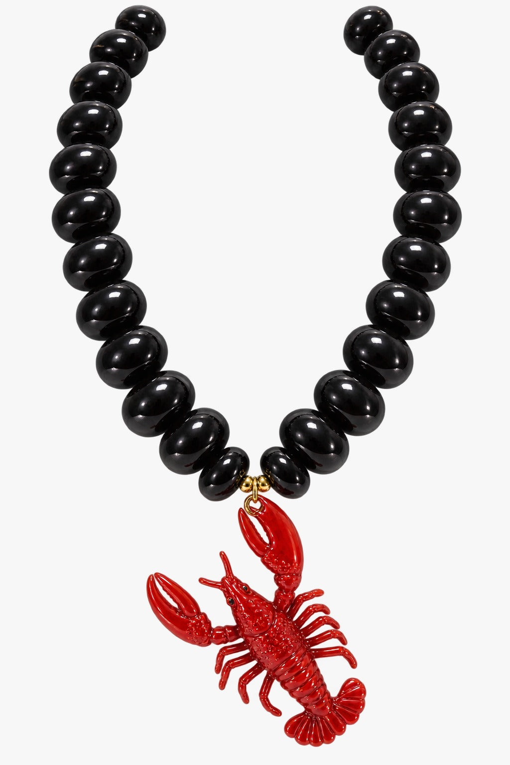 Black Coral Lobster Necklace