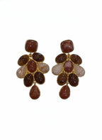 Ruby Bloom Drop Earrings