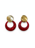 The Crimson Eclipse Drop Earrings