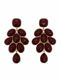 Ruby Bloom Drop Earrings