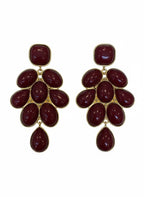 Ruby Bloom Drop Earrings