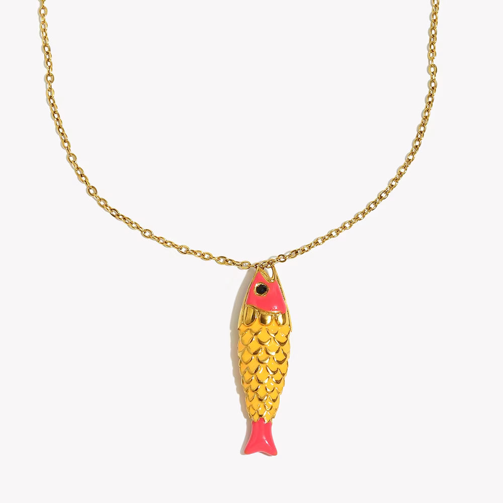 Dreamshow Enamel Jewelry Fish Necklace