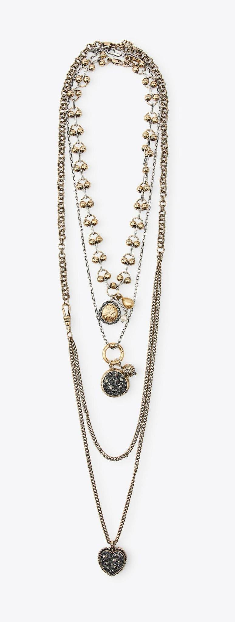 Luna Layered Charm Necklace
